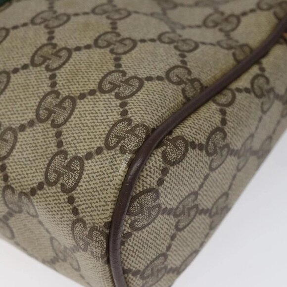 GUCCI GG Supreme Web Sherry Line Clutch Bag PVC Beige 156 01 012 Auth EC317 - Picture 13 of 16